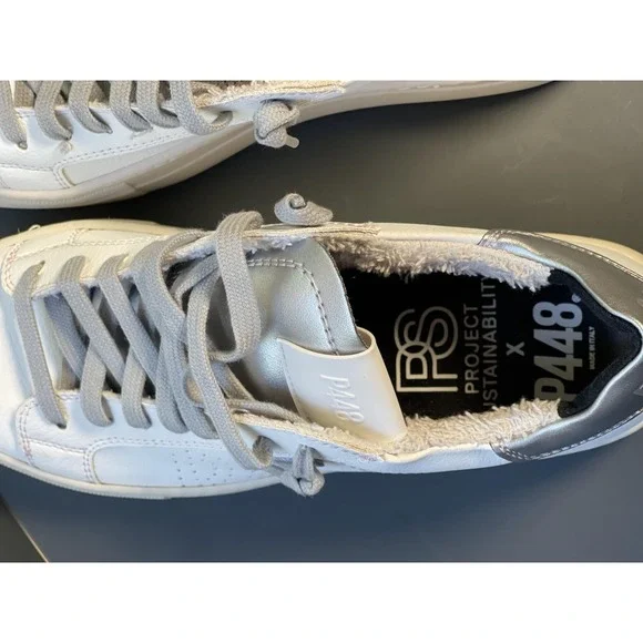 P448 Shoes Womens Size 39 Thea Vegan Apple Sustainability Low Top Leather Italy - Picture 9 of 11